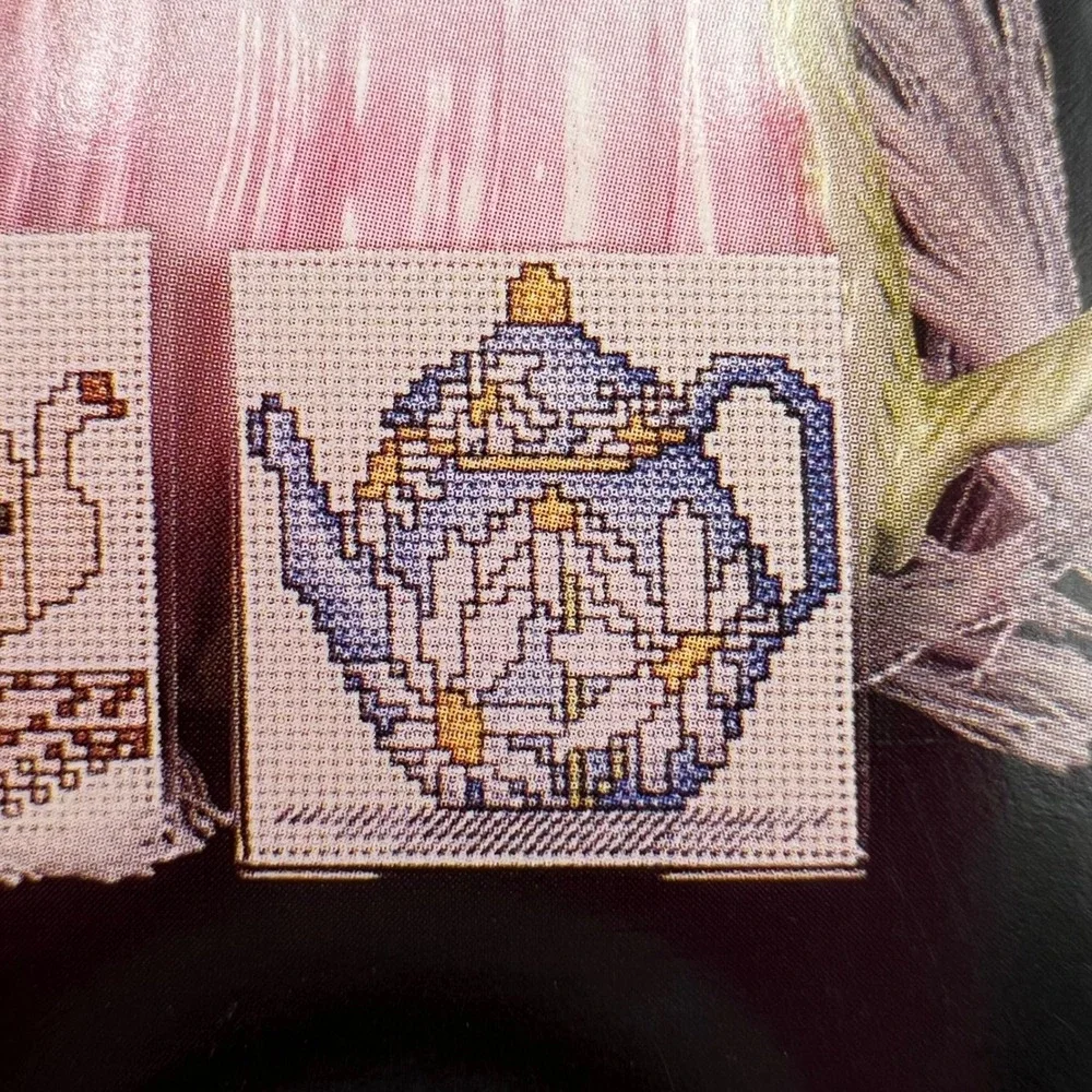 Tiny Little Teapots Cross My Heart Counted Cross Stitch Pattern Book CSB-160